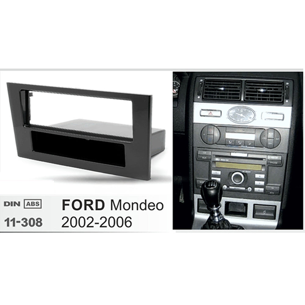 FITTING KIT FORD MONDEO 2002 - 2007 (MK3) (VISTEON UNIT) DIN ONLY (DARK GREY)