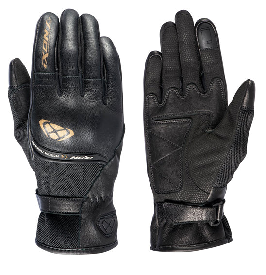 Ixon RS SHINE 2 LADY Glove Blk/Gold - Urban Leather/Textile