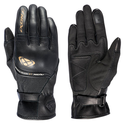Ixon RS SHINE 2 LADY Glove Blk/Gold - Urban Leather/Textile