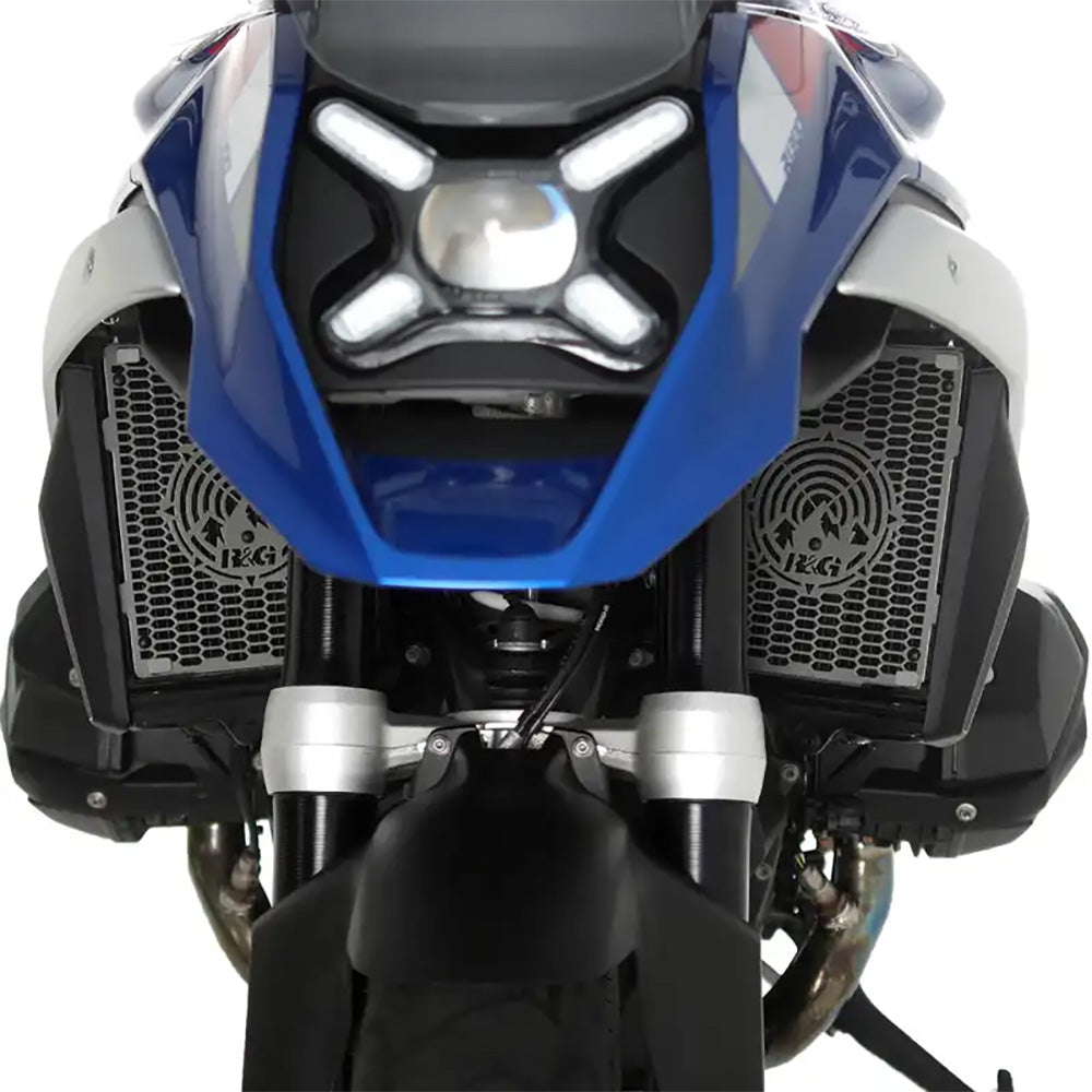 PRO Radiator Guard for BMW R 1300 GS 23- (Pair) and R 1300 GS Adventure 24- Titanium R&G