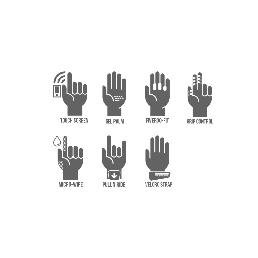 FIVE XR-Trail Gel Glove - Feature Icons