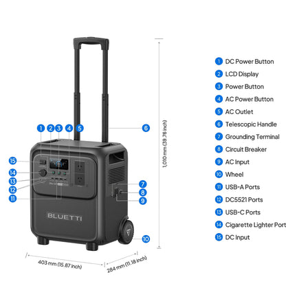 BLUETTI ELITE320 PORTABLE POWER STATION | 1800W 3200WH