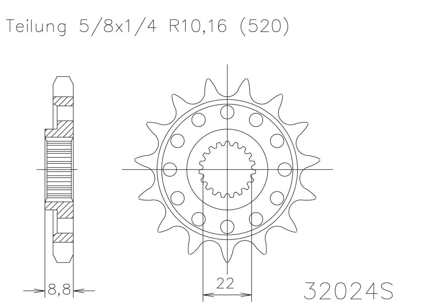SPROCKET FRONT MOTO MASTER STEEL 13T BETA GAS GAS HUSABERG HUSQVARNA KTM