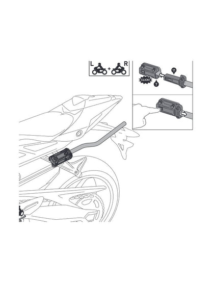 PANNIER SUPPORT ARMS SW MOTECH BLAZE TRIUMPH STREET TRIPLE 765 STREET TRIPLE 765R