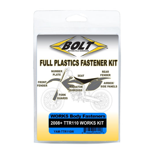 Bolt Body Work Fastener Kit Yamaha TTR110 ’08+ Works Kit