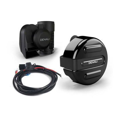 Denali SoundBomb V-Twin Dual-Tone Air Horn with Cover - Black
