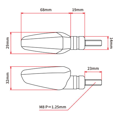 DRC 602 LED Flasher Lights (12V / Clear / Pair)