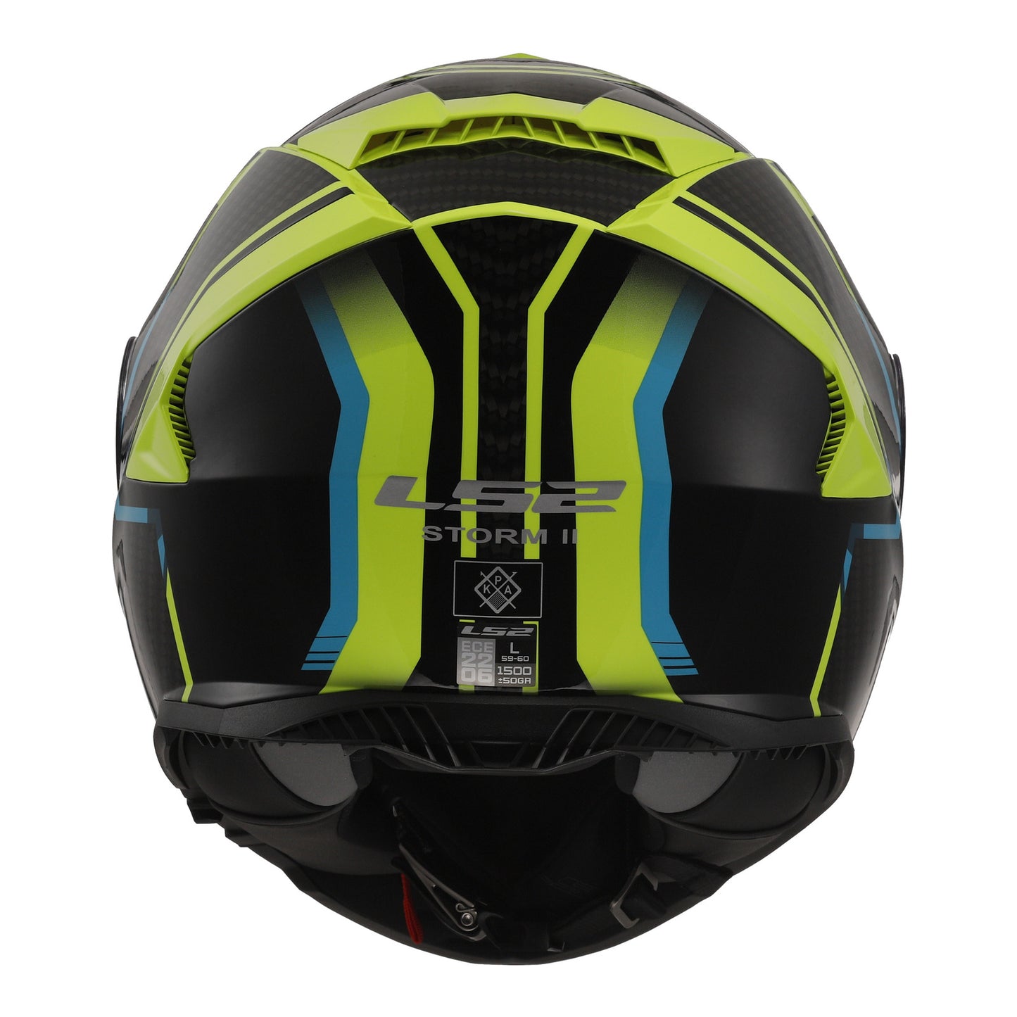 LS2 FF800 Storm II Tracker Helmet - Black / Hi-Vis Yellow 06