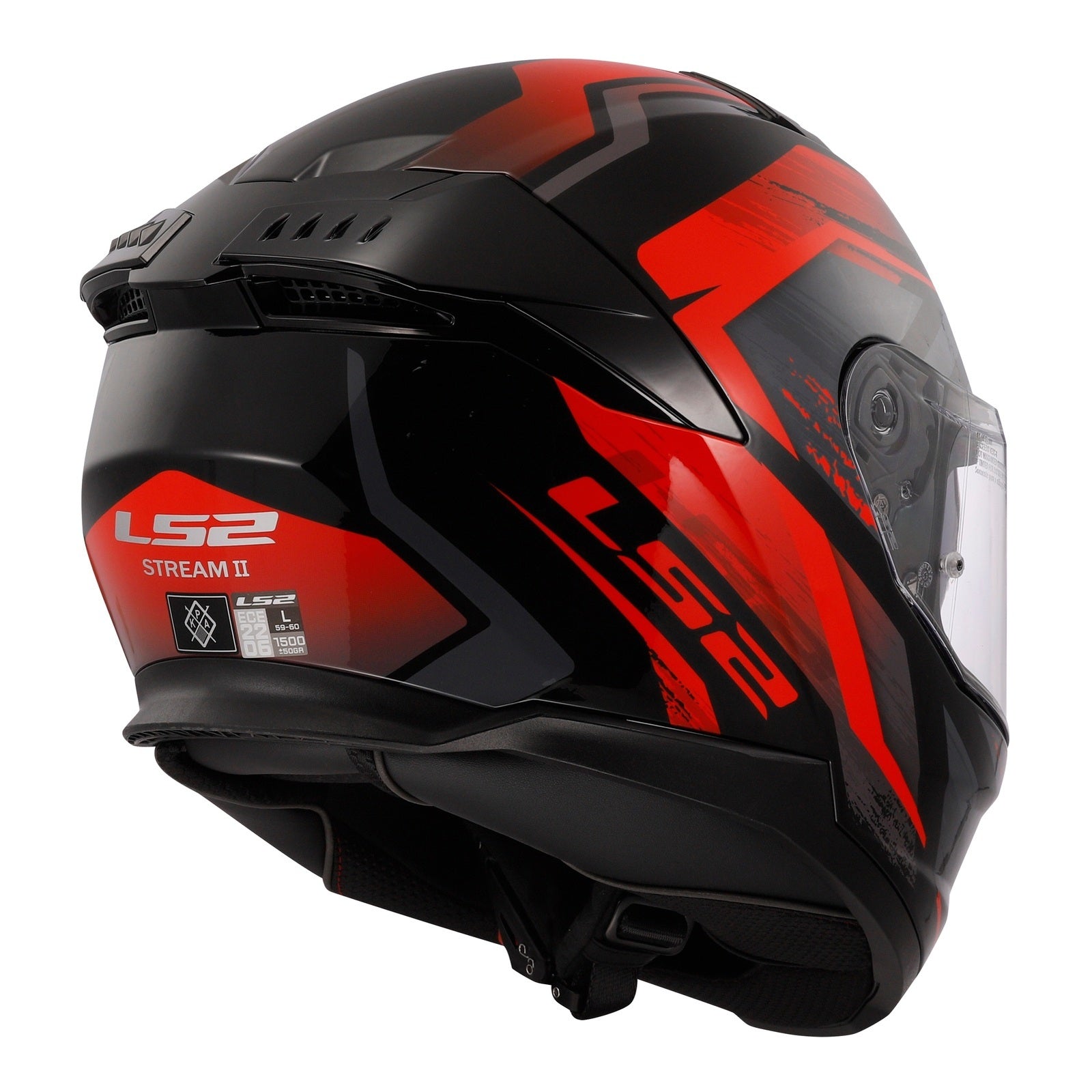 LS2 FF808 Stream II Fury - Black / Red 06