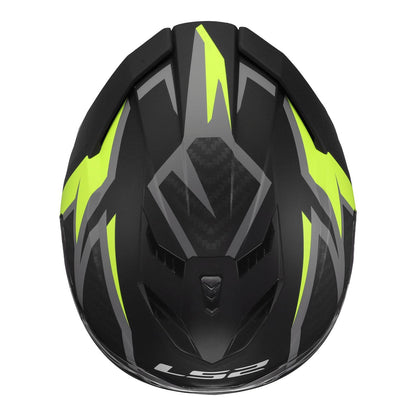 LS2 FF818 Storm III Dynamo Helmet - Black / Hi-Vis Yellow