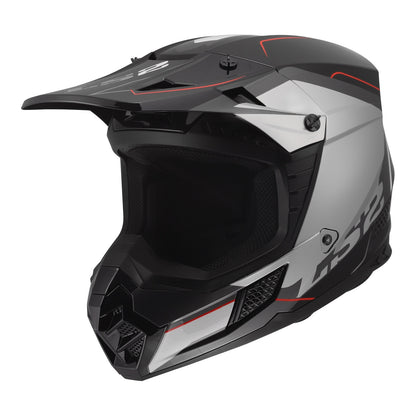 LS2 MX706 COZ Arched Helmet - Black / Silver / Titanium 06