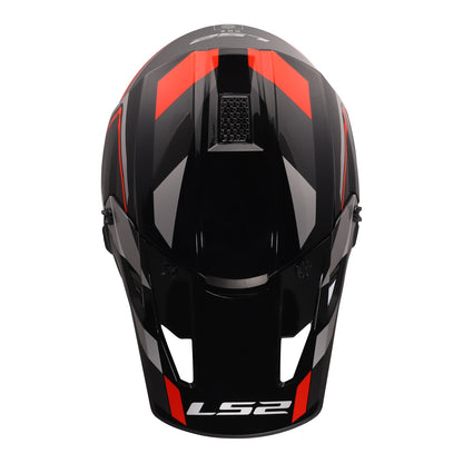 LS2 MX706 COZ Frontier II Helmet - Red / Black / Titanium 06