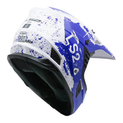 LS2 MX706 COZ Hyde Helmet - Blue / White 06