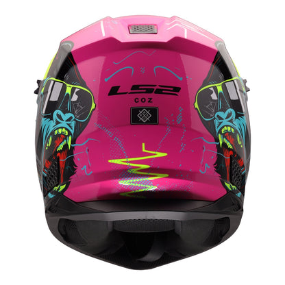 LS2 MX706J COZ Junior Gorilla Helmet - Gloss Purple 06