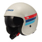 LS2 OF599 Spitfire II Retro Helmet - White / Blue Red 06