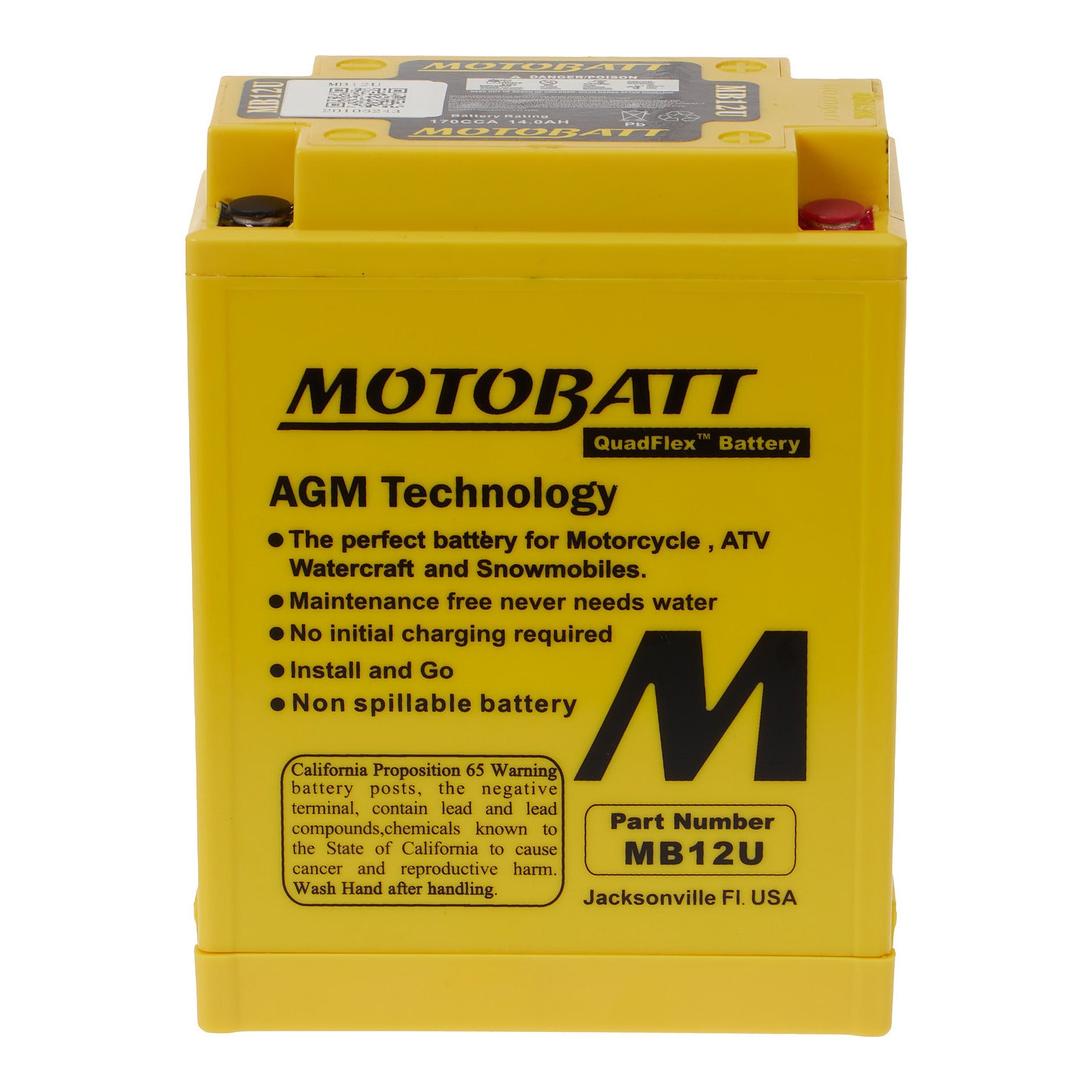 Motobatt Battery Quadflex AGM - MB12U
