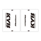 DRC Motion Front Fork Outer Decals - KYB14 (Clear / Black / White)