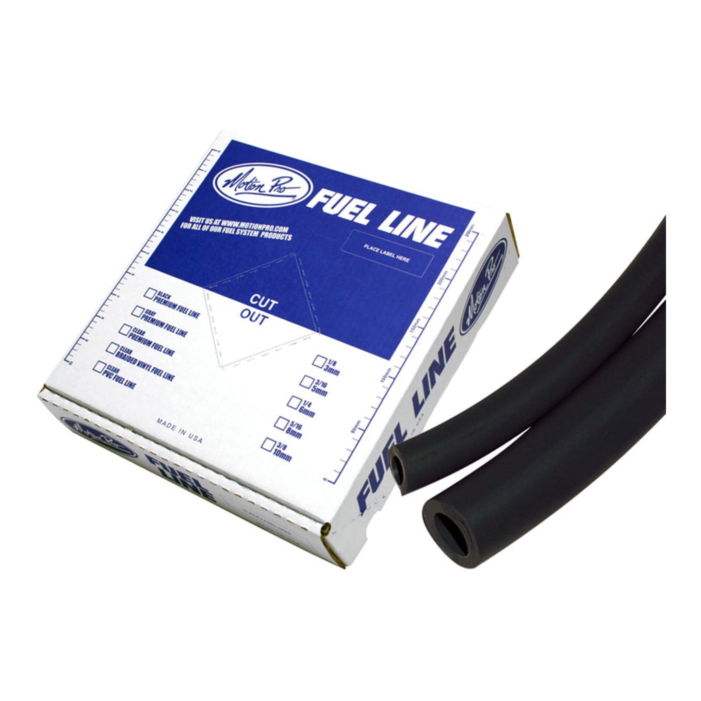 Motion Pro Fuel Hose Tygon - Black, 8mm 25ft