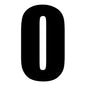 Whites Race Number - Black #0 (10 Pack)