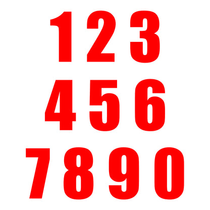 Whites Race Number - Red #6 (10 Pack)