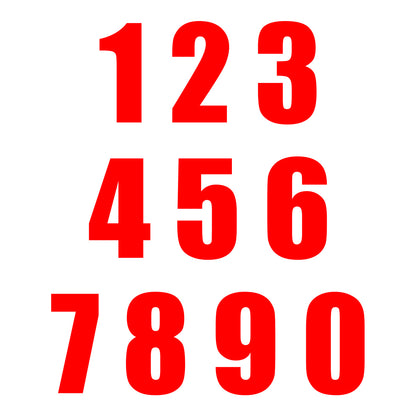 Whites Race Number - Red #7 (10 Pack)