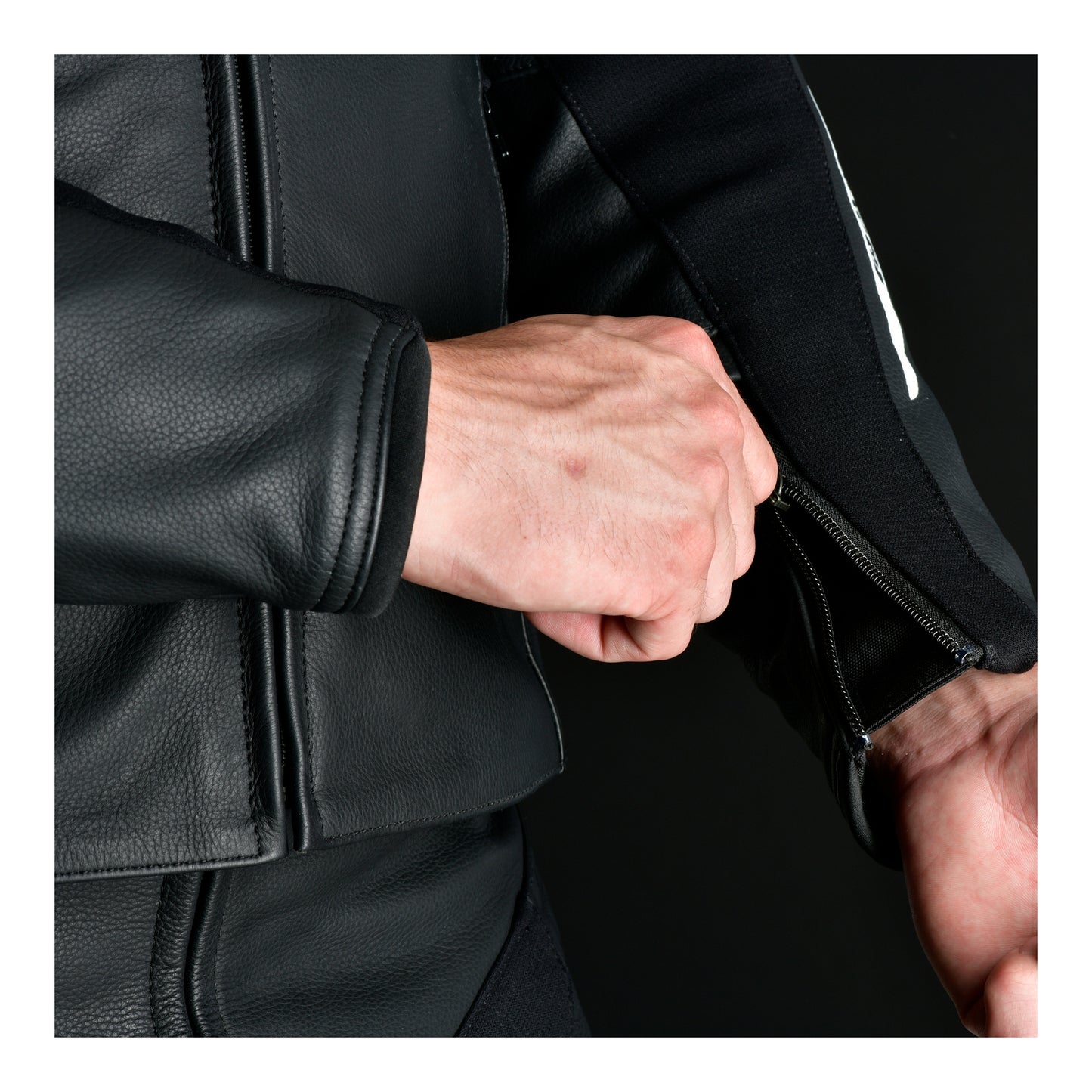 Oxford Nexus 1.0 Leather Men's Jacket - Stealth Black