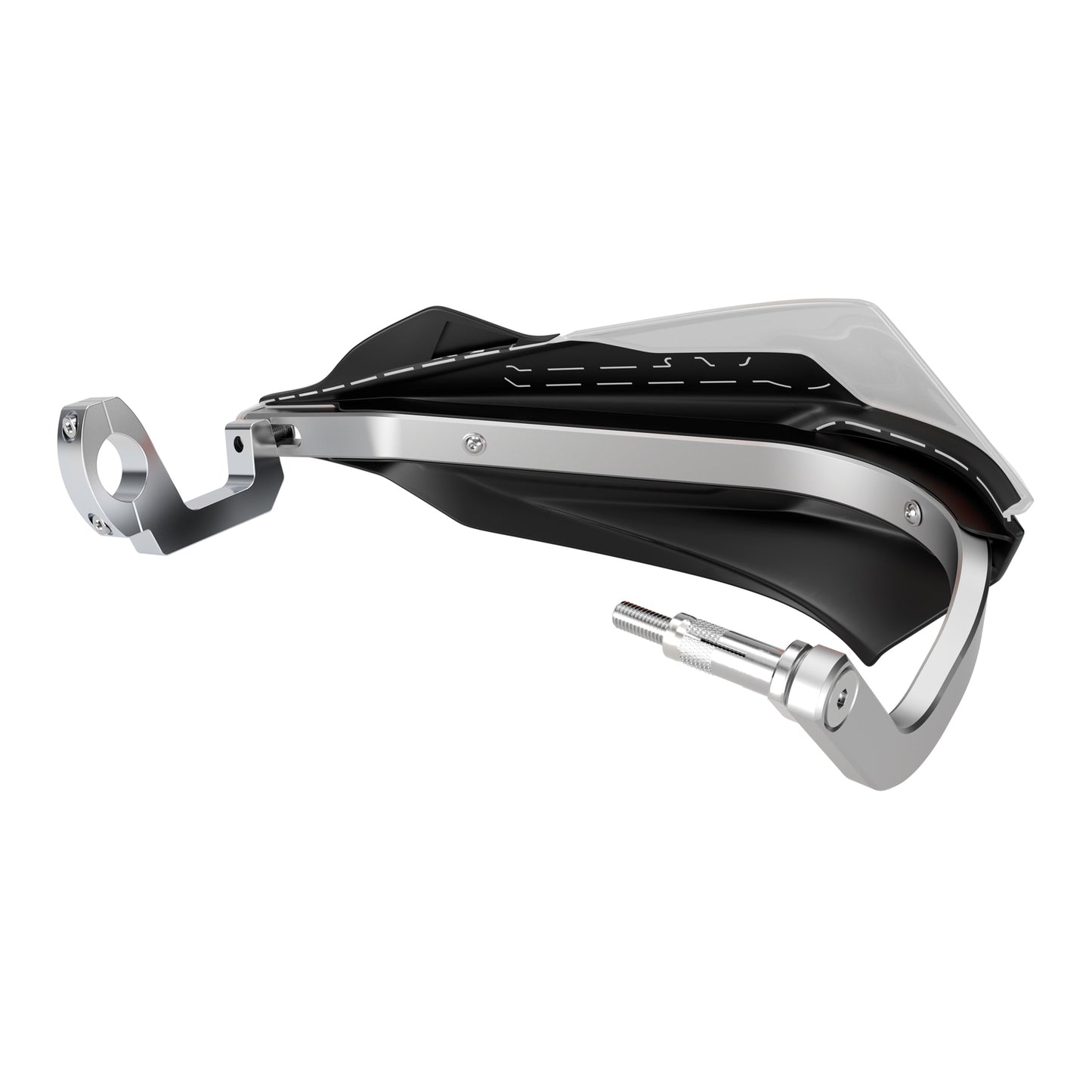 Polisport Trail Blazer Handguard with Metal Bar - Black / White