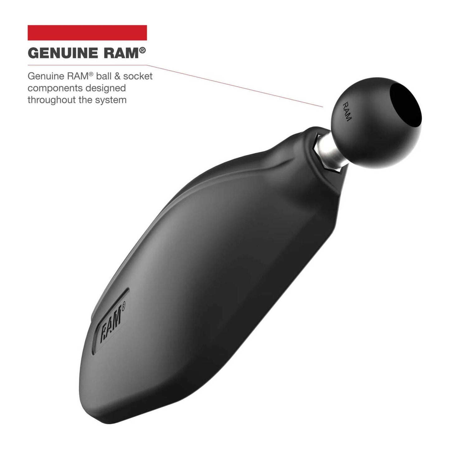 RAM Tough-Mirror Right with Ball