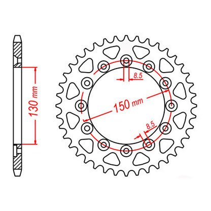 Sprocket Kit Honda XR200 (6 Stud) - 520SO 12/48