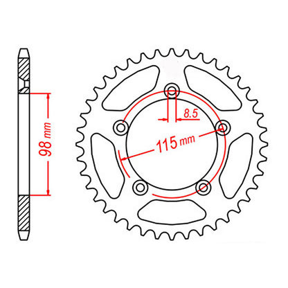 Sprocket Kit KTM 65 SX '12 - GB420MXZ 14/48
