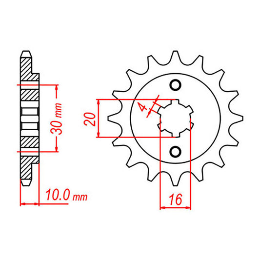 MTX 711 Steel Front Sprocket #520