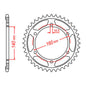 MTX 502 Steel Rear Sprocket #530