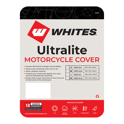 Whites Motorcycle Cover - Ultralite (L / 246 x 104 x 127cm)