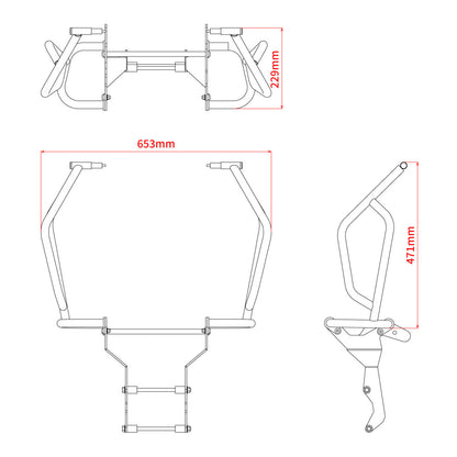 Zeta Pipe Tank Guard- Honda CRF250 Rally/S /CRF300 Rally '21-