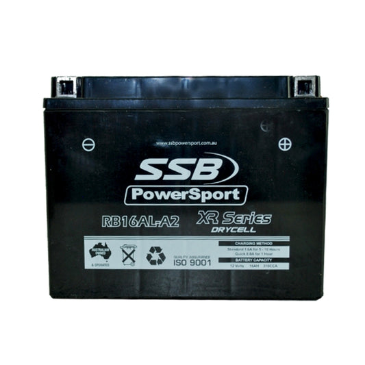 MOTORCYCLE AND POWERSPORTS BATTERY (YB16AL-A2) AGM 12V 16AH 270CCA BY SSB HIGH PERFORMANCE