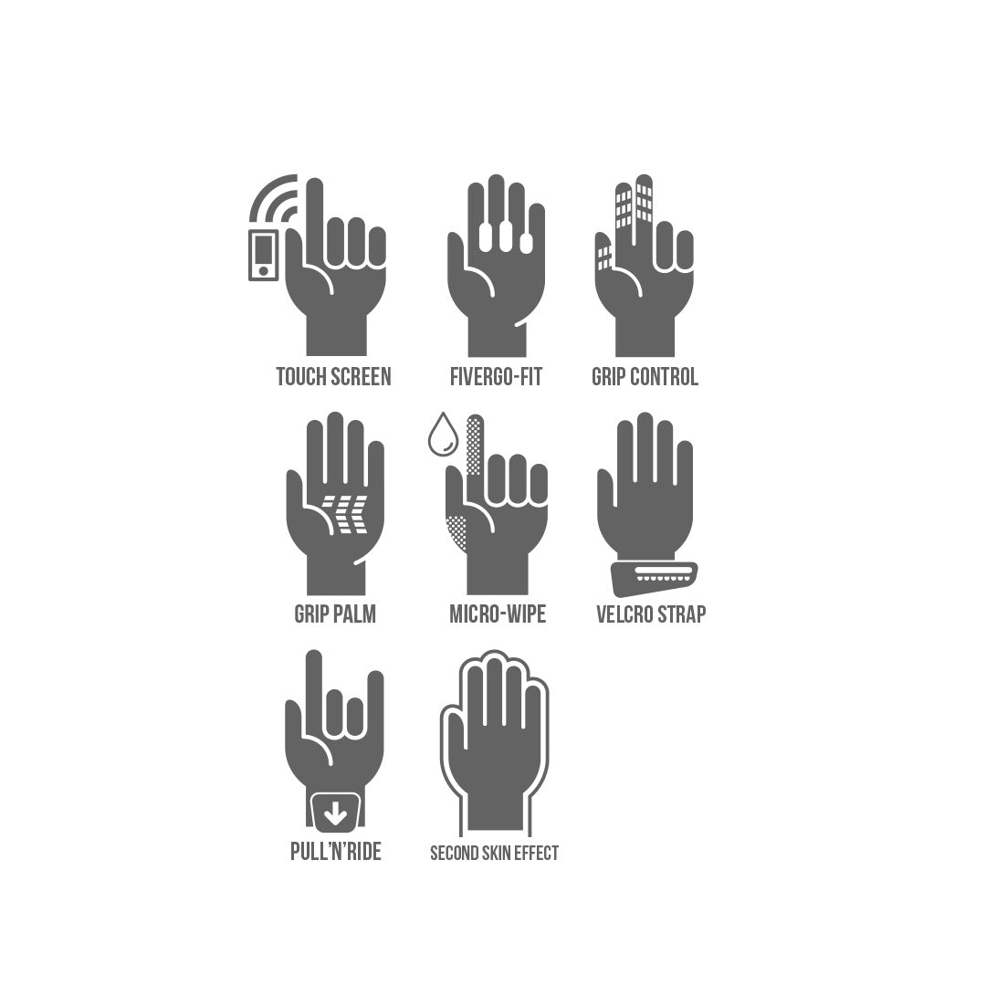 FIVE XR-PRO Glove - Feature Icons