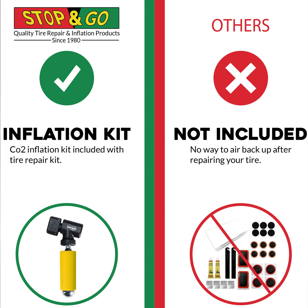 STOP & GO TYRE PLUGGER MOTORCYCLE ATV REPAIR KIT TUBE & TUBELESS