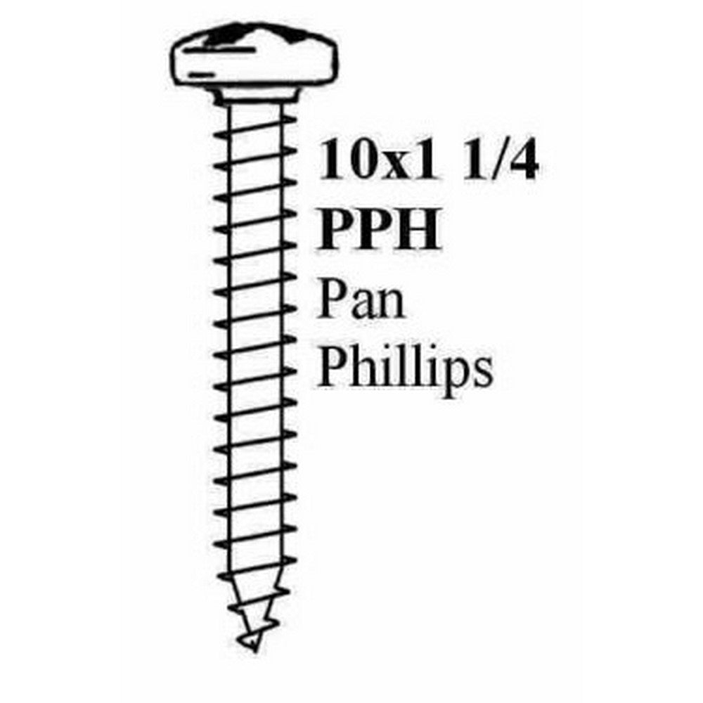 10 X 1.1/4" PAN PHIL.STP SCREW - BAG OF 100