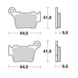 BRAKE PADS REAR MOTO MASTER RACING GP GAS GAS HUSABERG HUSQVARNA KTM SHERCO
