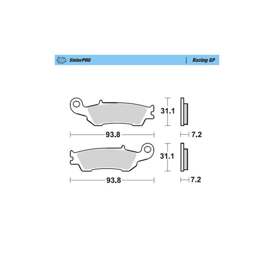 BRAKE PADS FRONT MOTO MASTER RACING GP YAMAHA