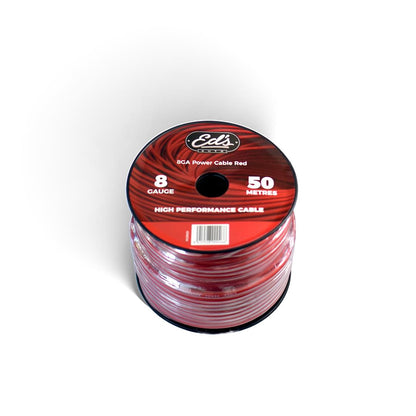 EDS 8 GAUGE 8.35MM2 CCA POWER CABLE MATT FLEXIBLE FROSTED 50 METRES