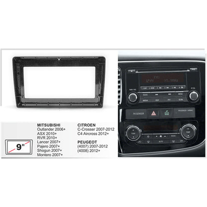 FITTING KIT 9" DASH MITSUBISHI ASX , RVR 2010 ON (BLACK)
