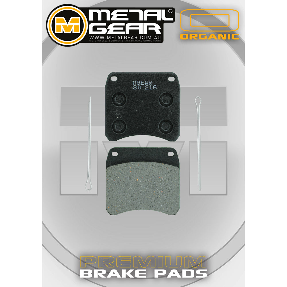 METAL GEAR BRAKE PADS - ORGANIC