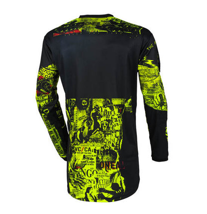 O'Neal 2025 Youth ELEMENT Attack Jersey - Black/Neon Yellow