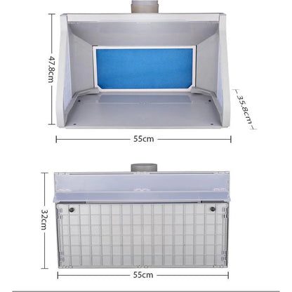 FORMULA AIRBRUSH LARGE SPRAY BOOTH WITH LIGHTS AND EXHAUST