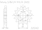 SPROCKET FRONT PSYCHIC HONDA 13T