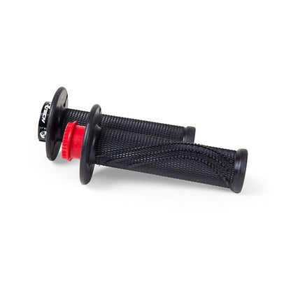 HANDLEBAR GRIPS RTECH R20 LOCK ON BLACK UNIVERSAL