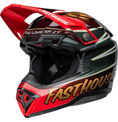 Bell MOTO-10 SPHERICAL Fasthouse DITD Gloss Red/Gold