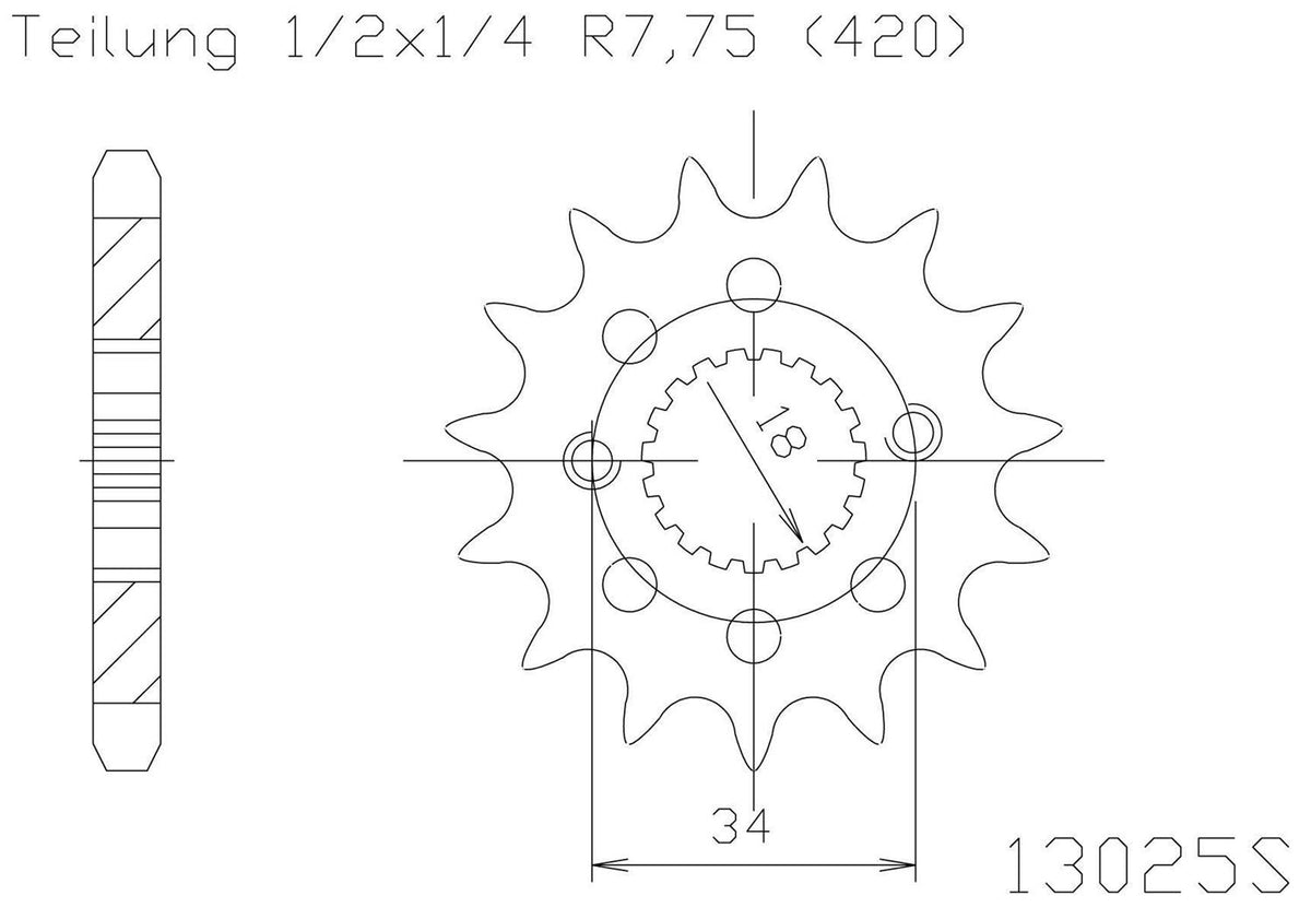 SPROCKET FRONT MOTO MASTER STEEL 15T HONDA CRF150F 07-24 CRF150R 07-23