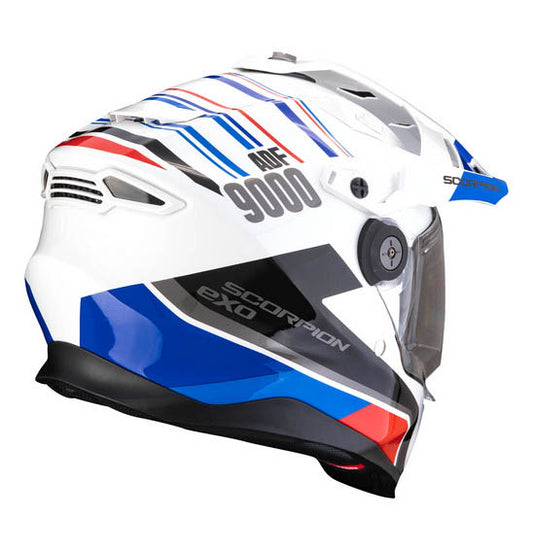 Scorpion EXO ADF-9000 AIR DESERT - White/Blue/Red